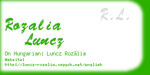rozalia luncz business card